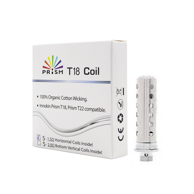 Innokin Prism T18/T22 Replacement Coil Heads - Pack of 5 RRP £7.99 CLEARANCE XL £4.99