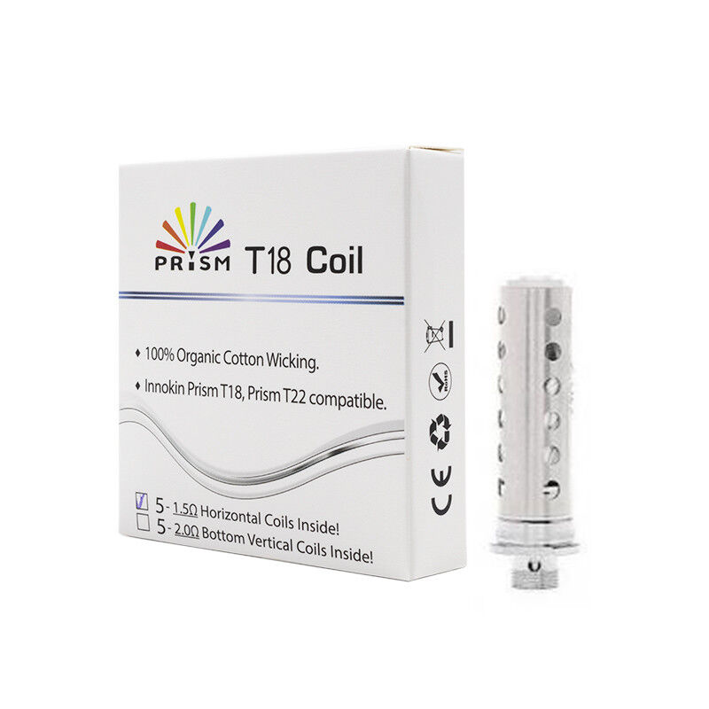 Innokin Prism T18/T22 Replacement Coil Heads - Pack of 5 RRP 7.99 CLEARANCE XL 4.99