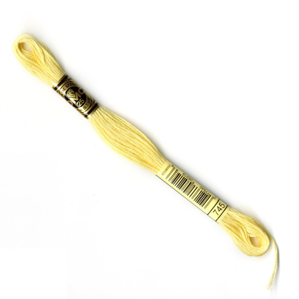The Urban Store Embroidery Thread Light Pale Yellow DMC 745 RRP £1.40 CLEARANCE XL 99p