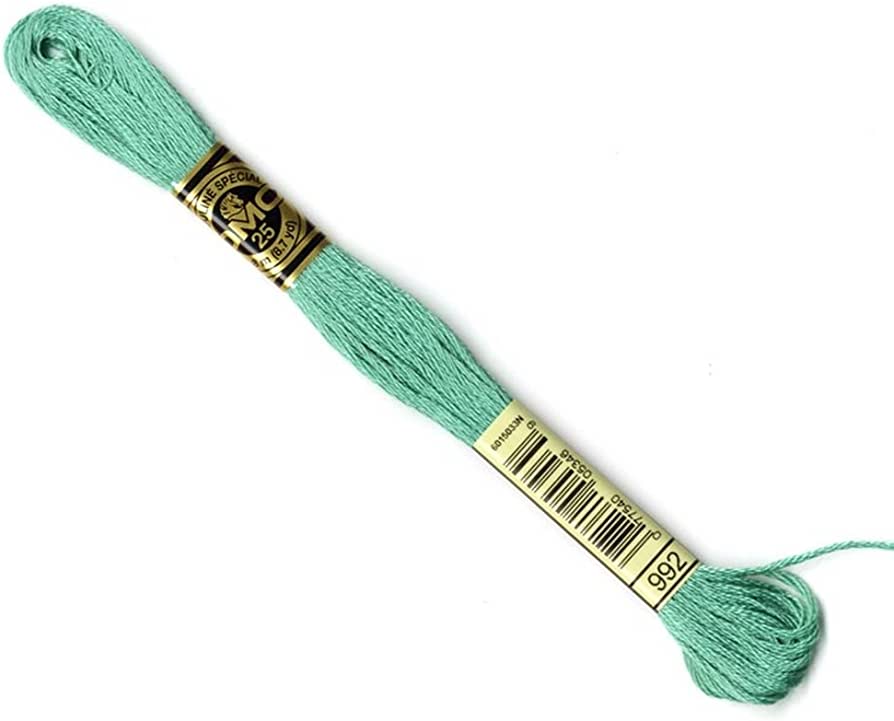 The Urban Store Embroidery Thread Light Blue Green DMC 992 RRP 1.40 CLEARANCE XL 99p