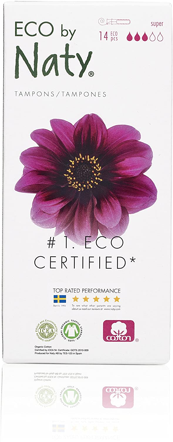 Eco by Naty Tampons with Applicator - Super 14 Tampons RRP £3.90 CLEARANCE XL £2.99