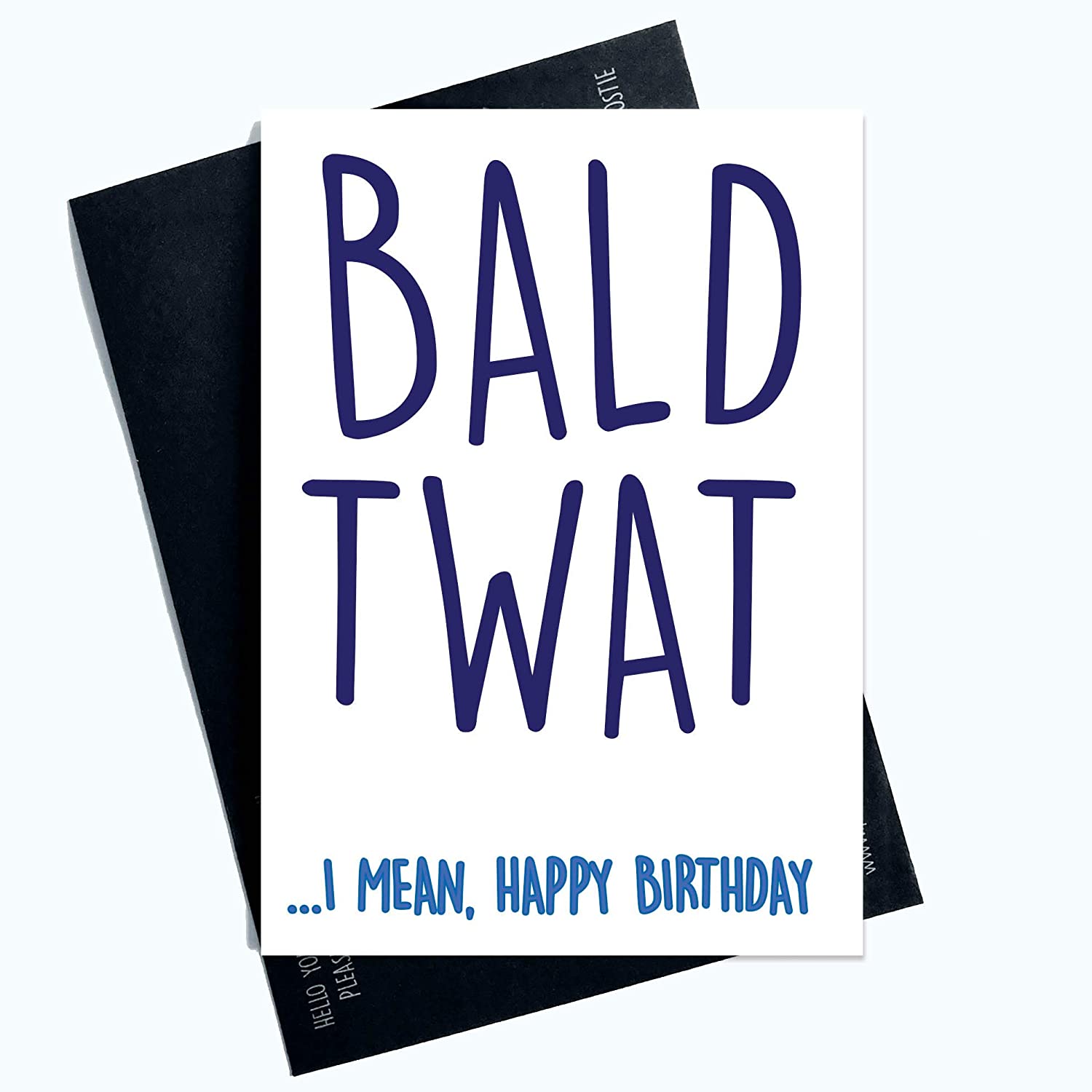 Peachy Antics Funny Rude Adult Birthday Cards Bald Twat Happy Birthday RRP £4.98 CLEARANCE XL £2.99