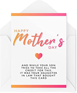 Tongue In Peach Humourus Mothers Day Card RRP £2.86 CLEARANCE XL £1.99