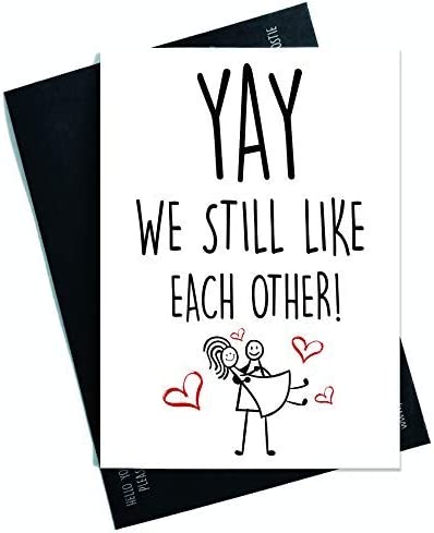 Peachy Antics Funny Relationship Card ''Yay We Still Like Each Other!'' RRP £4.81 CLEARANCE XL £1.99
