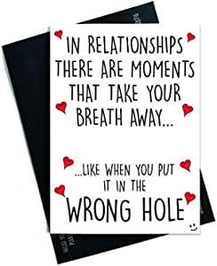 Peachy Antics Funny Valentines Relationship Moments Card RRP £4.51 CLEARANCE XL £1.99