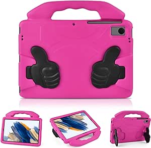 iPad Air 4 10.9 Inch 2020 Pink Carry Style Case With Black Thumb Kickstands RRP 19.99 CLEARANCE XL 15.99