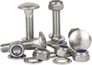 304 Stainless Steel M6 Carriage Bolt Trim Cushion Nut Assembly Set RRP £19.99 CLEARANCE XL £12.99