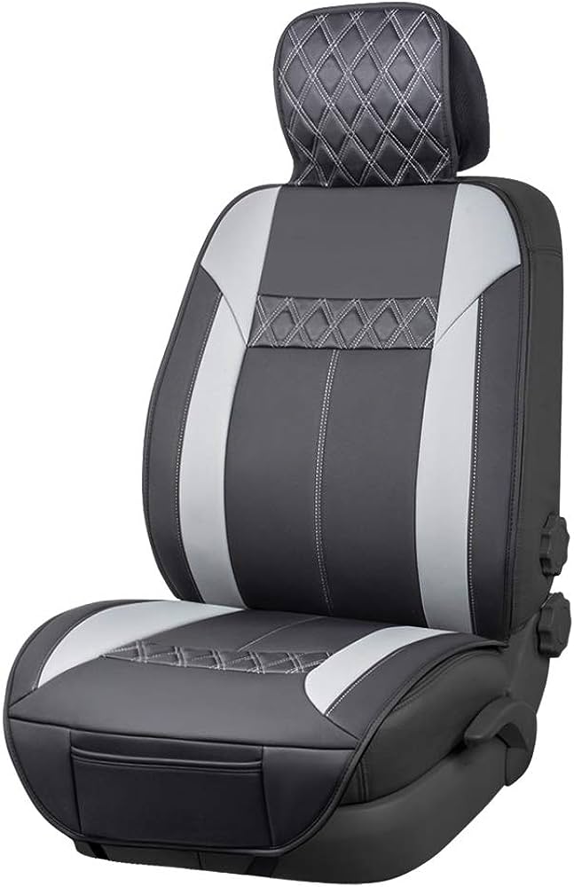 Amazon Basics Deluxe Sideless Universal Fit Leatherette Seat Cover Black & Gray RRP £66.71 CLEARANCE XL £39.99