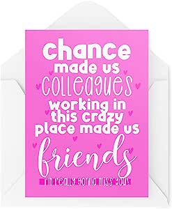 Tongue In Peach Chance Made Us Colleagues Card RRP £4.50 CLEARANCE XL £2.99