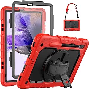 Samsung Galaxy Tab S7/S8 Black Red Case RRP CLEARANCE XL