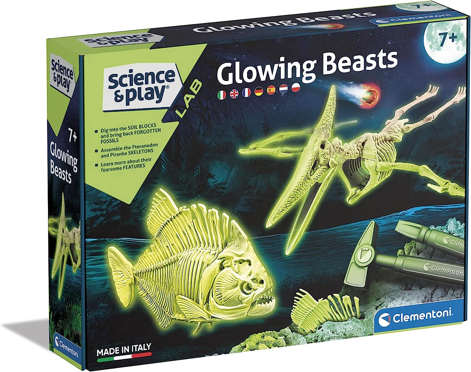 Clementoni 19311 Science & Play Lab Glowing Beasts Scientific Toys RRP £14.99 CLEARANCE XL £10.99