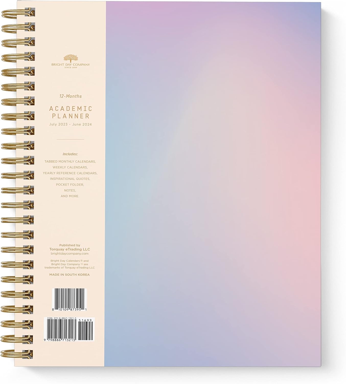 Bright Day Company Academic Planer June 22 - July 23 RRP £12.99 CLEARANCE XL £3.99