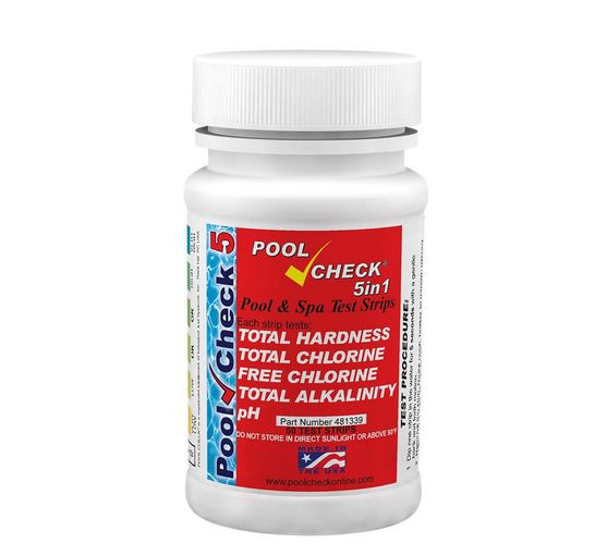 Pool Check 5 in 1 Water Test Strips RRP £7.99 CLEARANCE XL £5.99