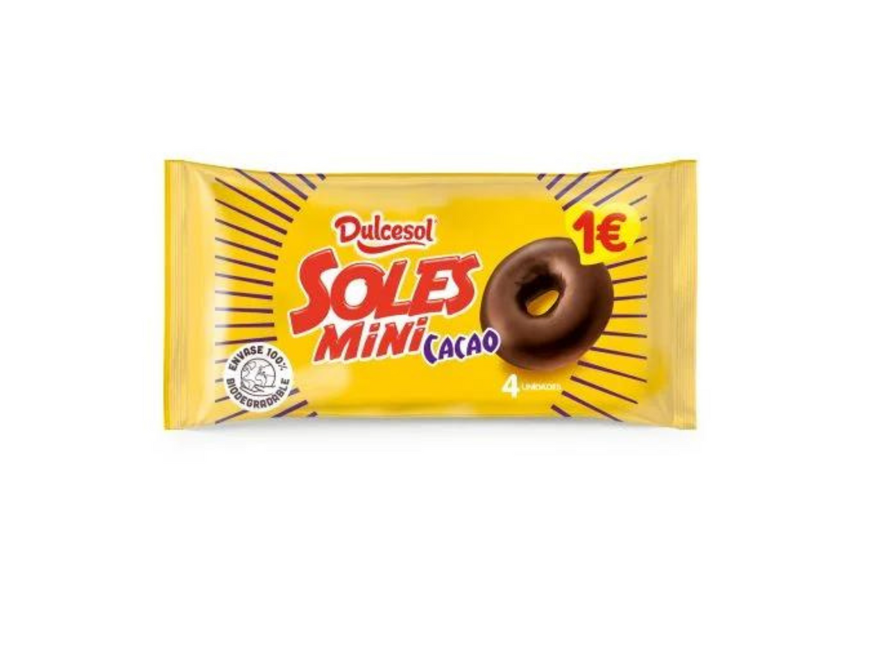 Dulcesol Soles Mini Cacao 4 Pack (May 23) RRP 1 CLEARANCE XL 59p or 2 for 1