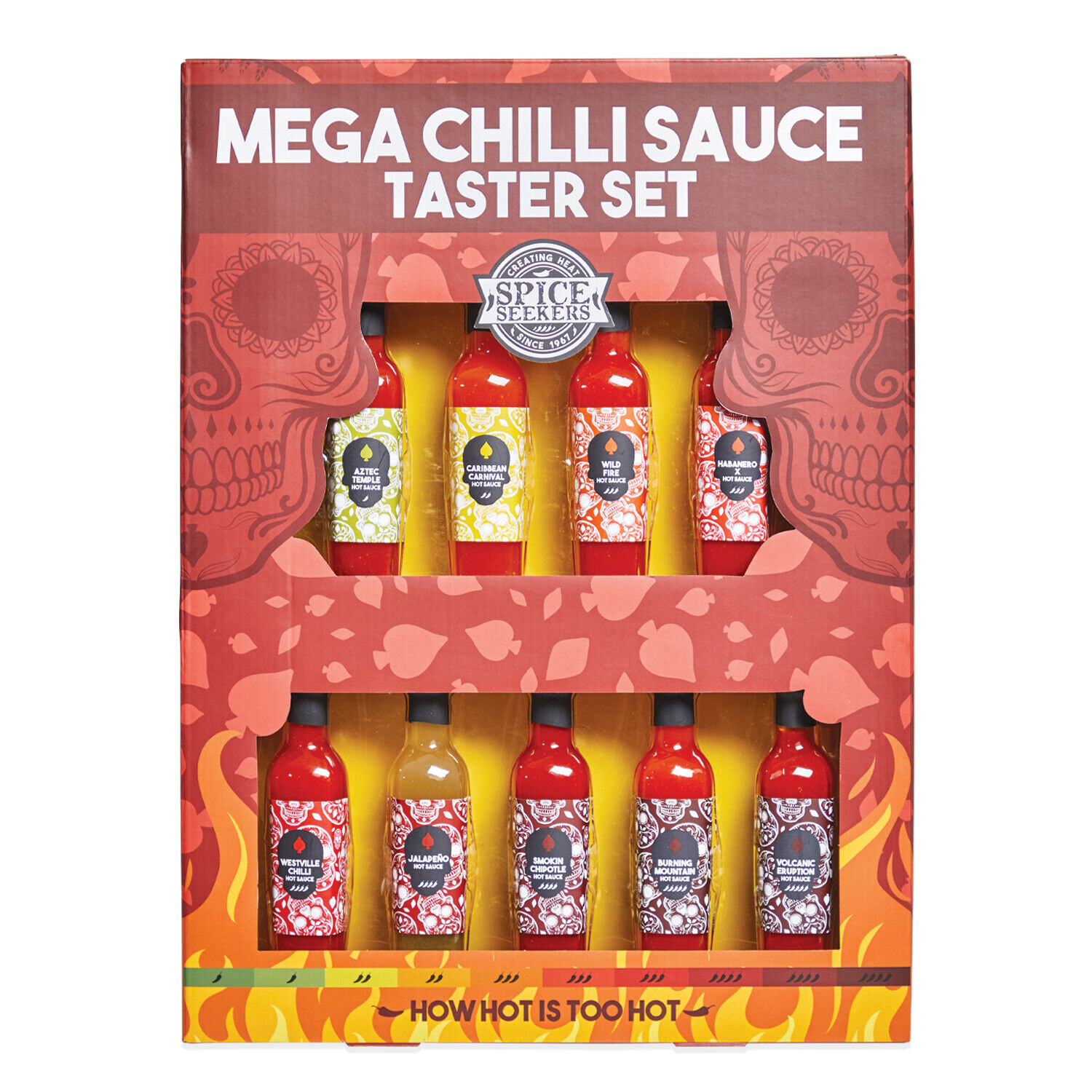Spice Seekers Mega Chilli Hot Sauce Taster Gift Set RRP £14.95 CLEARANCE XL £8.99