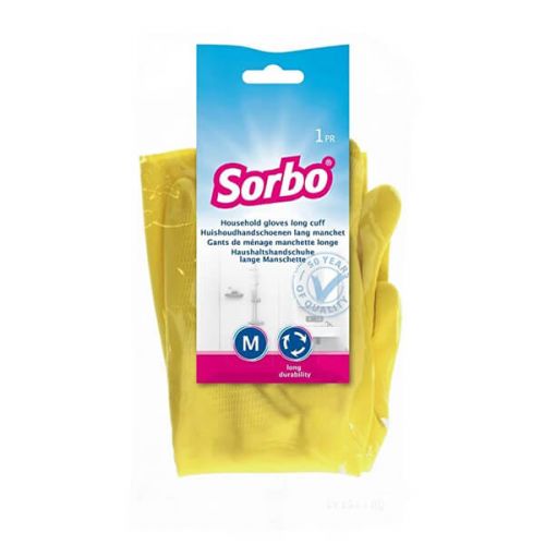 Sorbo Household Strong Gloves Medium Yellow RRP £2.50 CLEARANCE XL £1.99