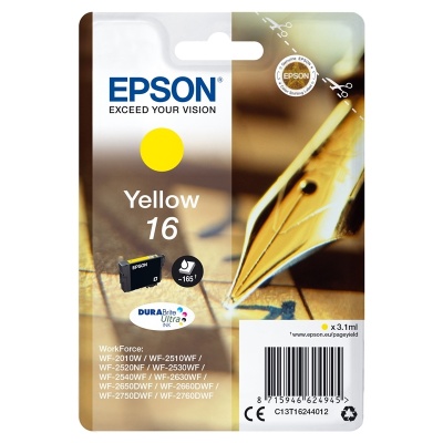 Epson 16 Yellow Ink Cartridge Dated March 2018 RRP £9.99 CLEARANCE XL £4.99