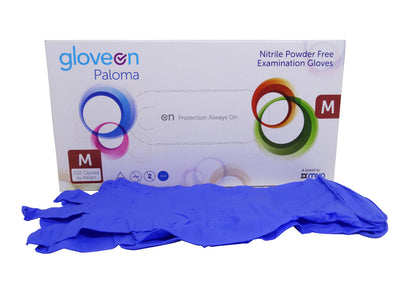 Gloveon Paloma Nitrile Powder Free Examination Gloves Medium 100 Pack RRP £6.99 CLEARANCE XL £5.99