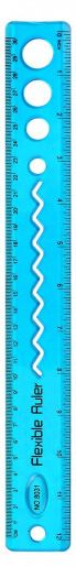 Deidentified Plastic Flexible Blue Ruler 30cm RRP £1.99 CLEARANCE XL 99p