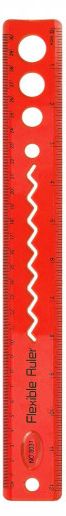 Deidentified Plastic Flexible Red Ruler 30cm RRP 1.99 CLEARANCE XL 99p