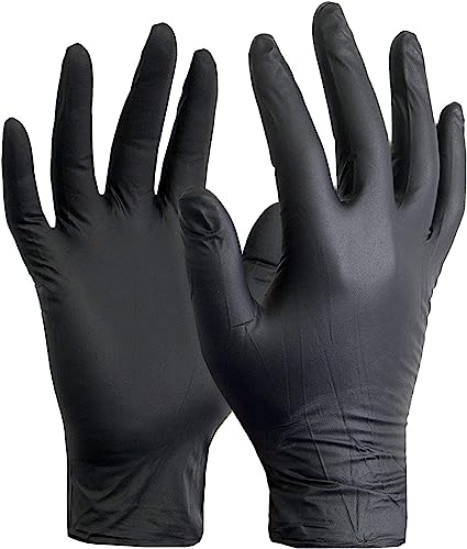 Sterling Protectives Large 100 Black Nitrile Powder Rubber Gloves RRP £6.75 CLEARANCE XL £5.99