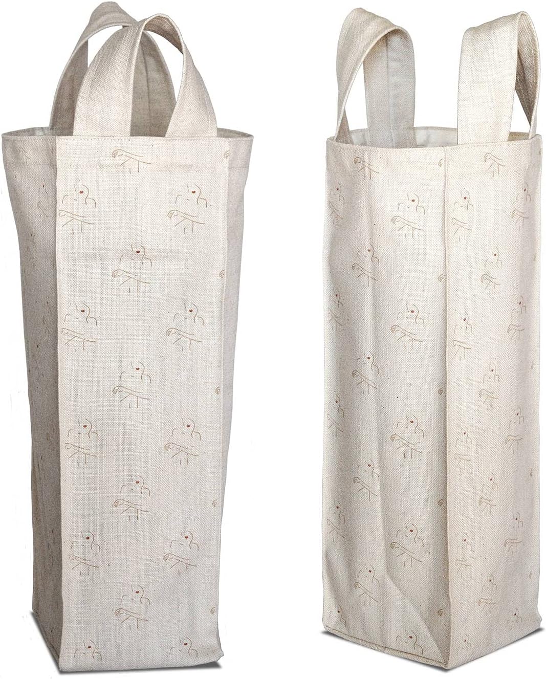 Bonamaison Digitally Printed 50% Cotton - 50% Polyester Sketch Design White Wine Bag RRP £3.57 CLEARANCE XL £2.99