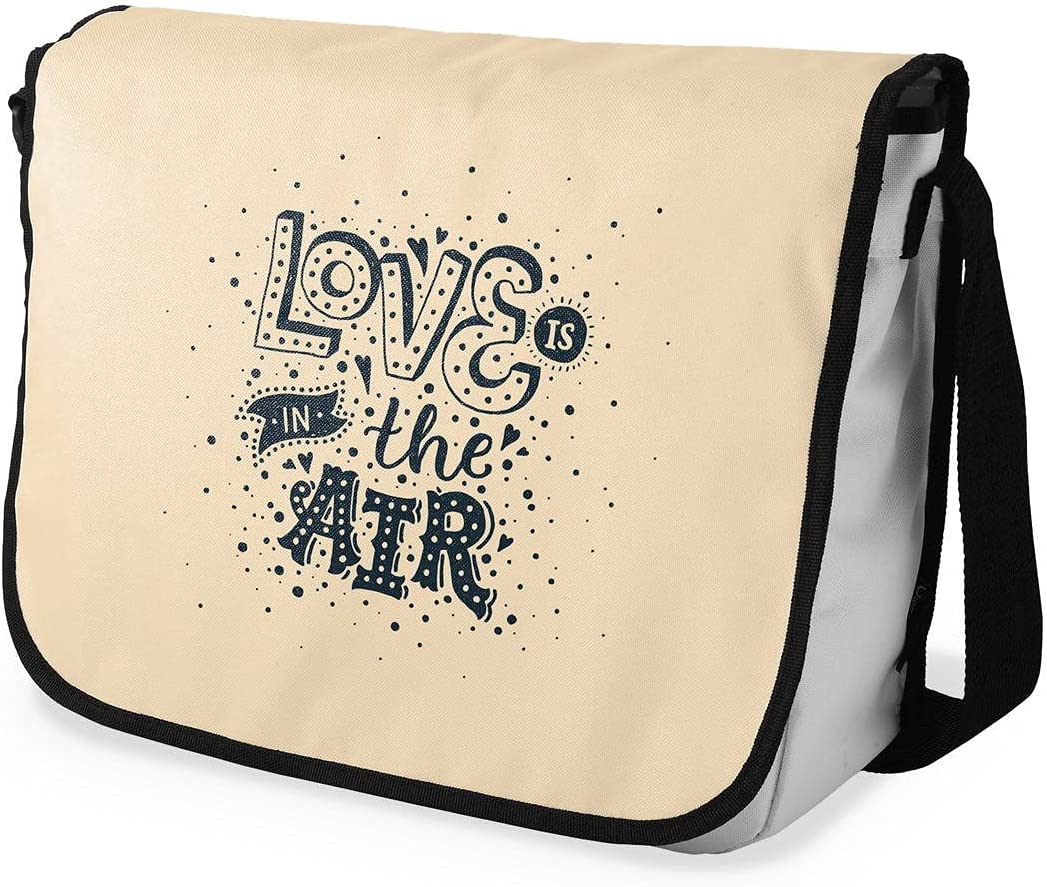 Bonamaison Digitally Printed Messenger Bag ''Love Is In The Air'' RRP £14.84 CLEARANCE XL £4.99