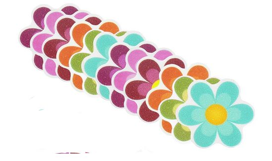 Deidentified 10 Pcs Non Slip Bathtub Flower Stickers RRP 5.99 CLEARANCE XL 4.99