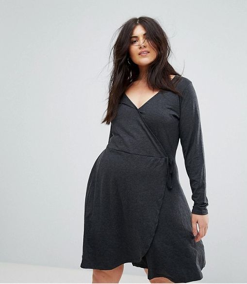 Brave Soul London Grey Coloured Jersey Wrap Dress Size S RRP £29.99 UK £2.99 or 2 for £5, UK