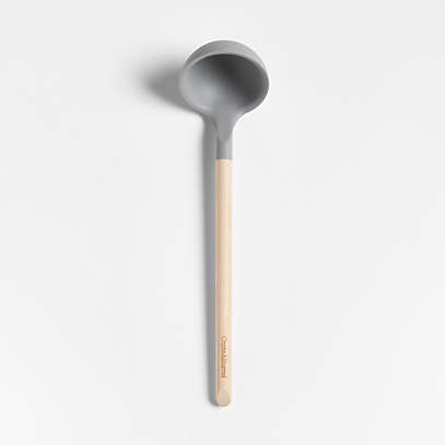 Deidentified Grey Silicone Ladle with Wooden Handle RRP £4.99 CLEARANCE XL £3.99