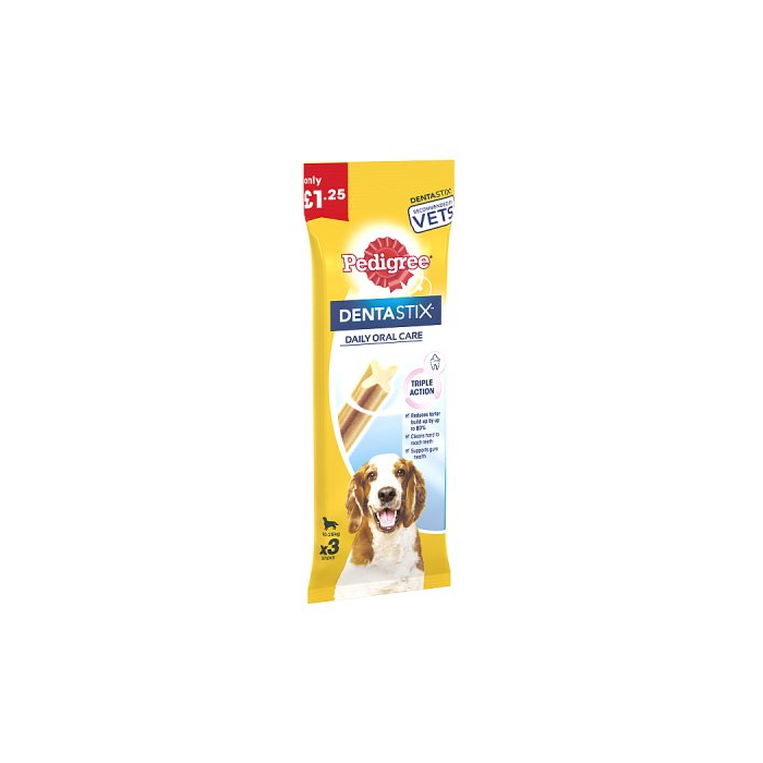 Pedigree Dentastix Daily Oral Care Triple Pack 77g RRP 1.25 CLEARANCE XL 99p