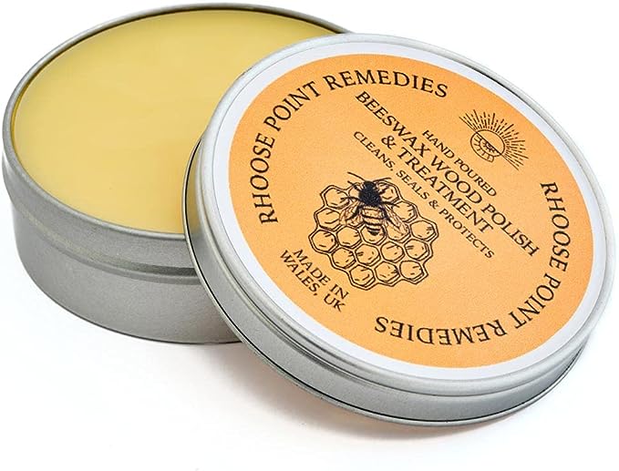Rhoose Point Remedies Hand Poured Beeswax Wood Polish 100g RRP £8.95 CLEARANCE XL £6.99