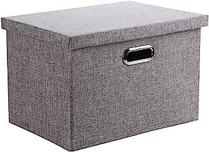 Wintao Storage Boxes with Lids Grey Medium Large Size Box 39x27x25cm RRP £12.99 CLEARANCE XL £9.99