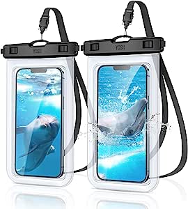 Yosh Waterproof Phone Pouch 2 Pack Lanyard Cases for Phones up to 6.8'' RRP £14.99 CLEARANCE XL £9.99