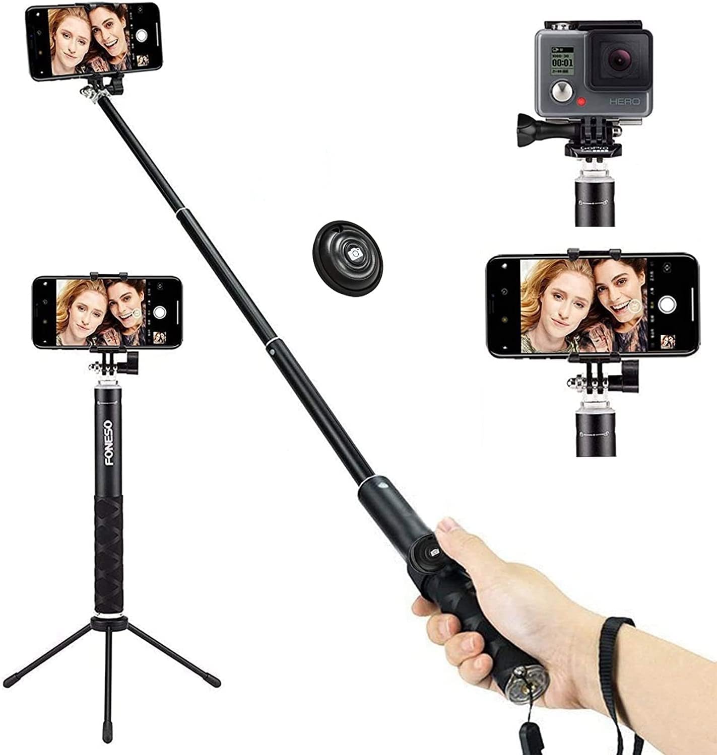Foneso Extendable Handheld Monopod Selfie Stick RRP £15.99 CLEARANCE XL £11.99
