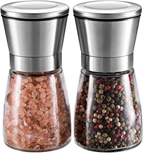 Winshea Salt & Pepper Stainless Steel & Glass Grinder Set RRP 10.59 CLEARANCE XL 4.99