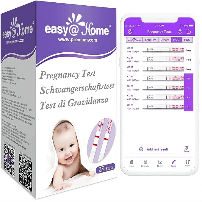 Easy @ Home 25 Pregnancy Test Strips RRP £12.55 CLEARANCE XL £9.99