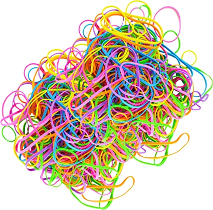 Deidentified 250pc Neon Coloured Elastic Rubber Bands RRP £4.50 CLEARANCE XL £1.99
