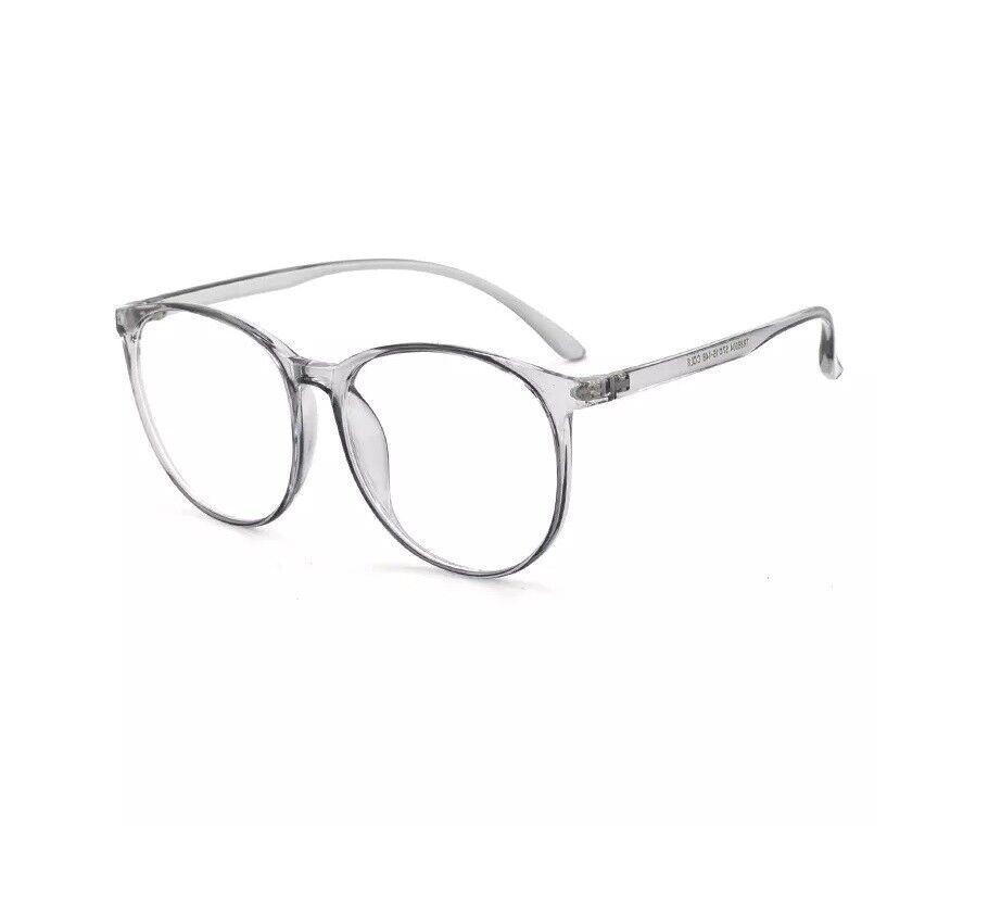 Kokobin Anti-Blue Light Round Glasses Transparent Platinum Frame RRP £8.99 CLEARANCE XL £6.99
