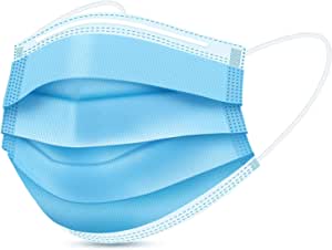 Deidentified 100 Pack 3-Ply Breathable Non-Woven Disposable Face Masks RRP £5.49 CLEARANCE XL 59p or 2 for £1