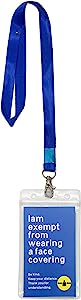 Face Mask Exemption Lanyard Blue RRP £2.99 CLEARANCE XL £1.99