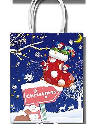 Christmas Gift Bag with Handles Stocking Design RRP 69p CLEARANCE XL 50p