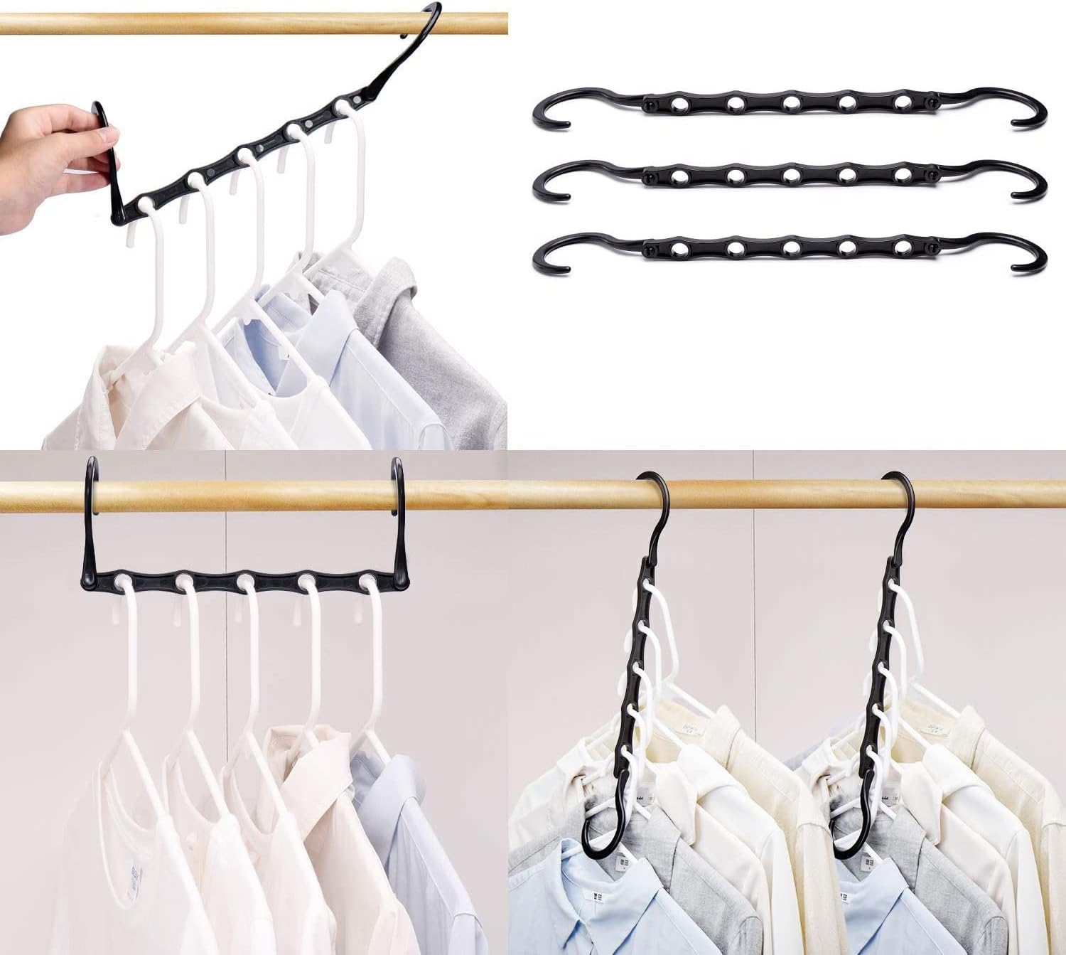 Deidentified Space Saving Coat Hangers 8 Pack RRP 10.99 CLEARANCE XL 7.99