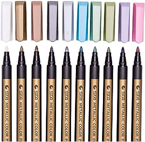 STA 10 Pack Premium Metallic Colour Pens RRP £8.99 CLEARANCE XL £6.99