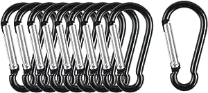 Omuky 10 Pack Black Carabiner Clips RRP £5.99 CLEARANCE XL £4.99