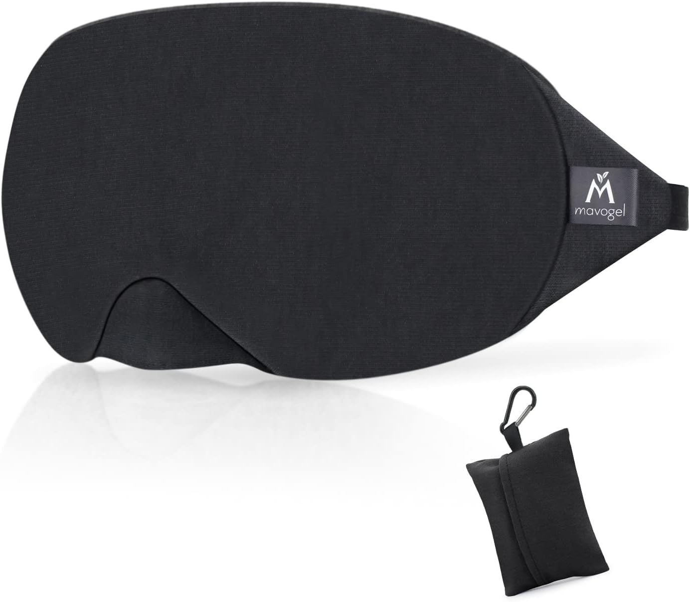 Mavogel Cotton Sleep Eye Mask Black with Travel Pouch RRP £5.58 CLEARANCE XL £3.99