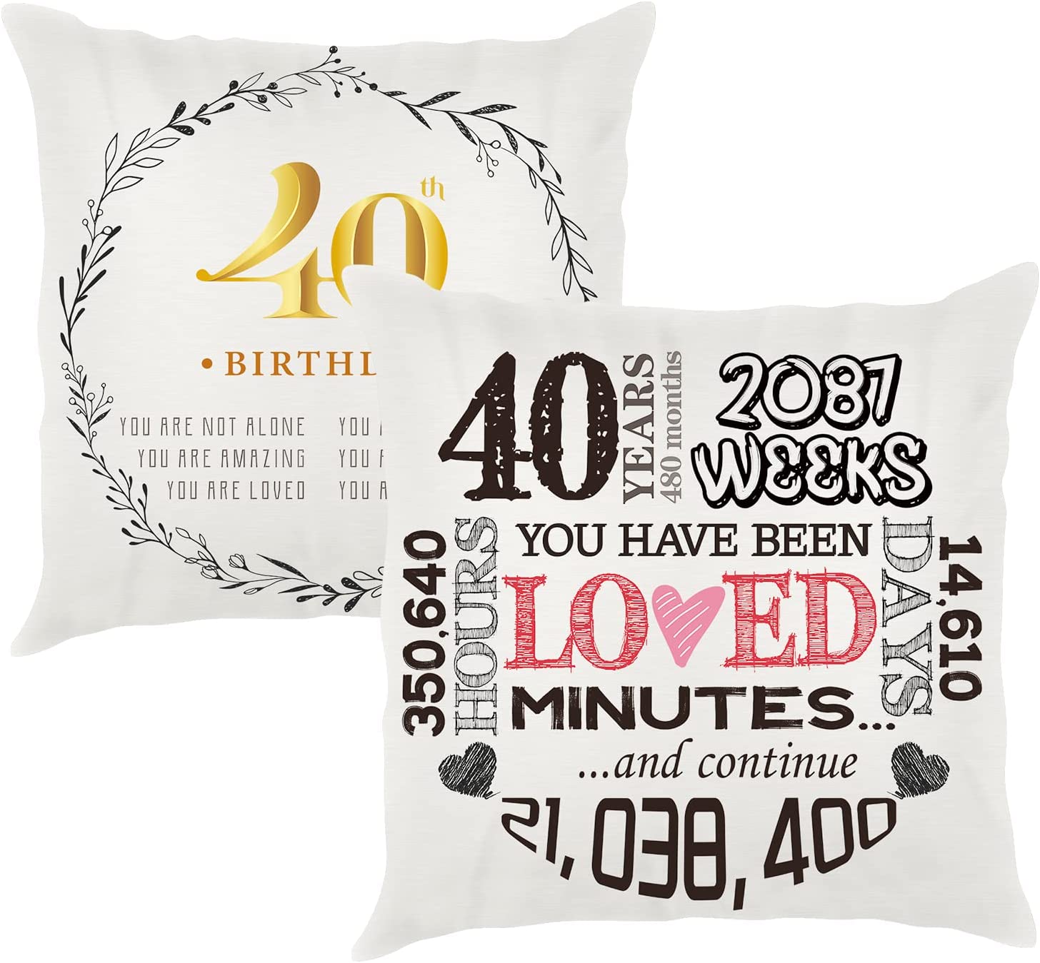 Eurep GMBH 40th Birthday Gift Pillowcase RRP £9.99 CLEARANCE XL £4.99