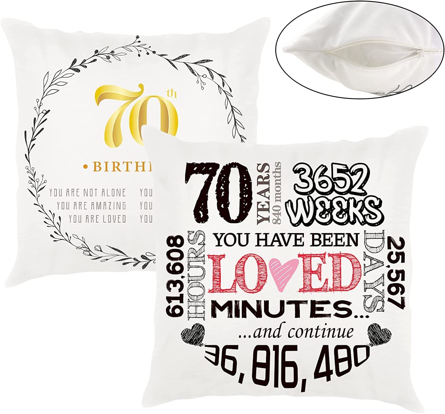 Eurep GMBH 70th Birthday Gift Pillowcase RRP £9.99 CLEARANCE XL £4.99