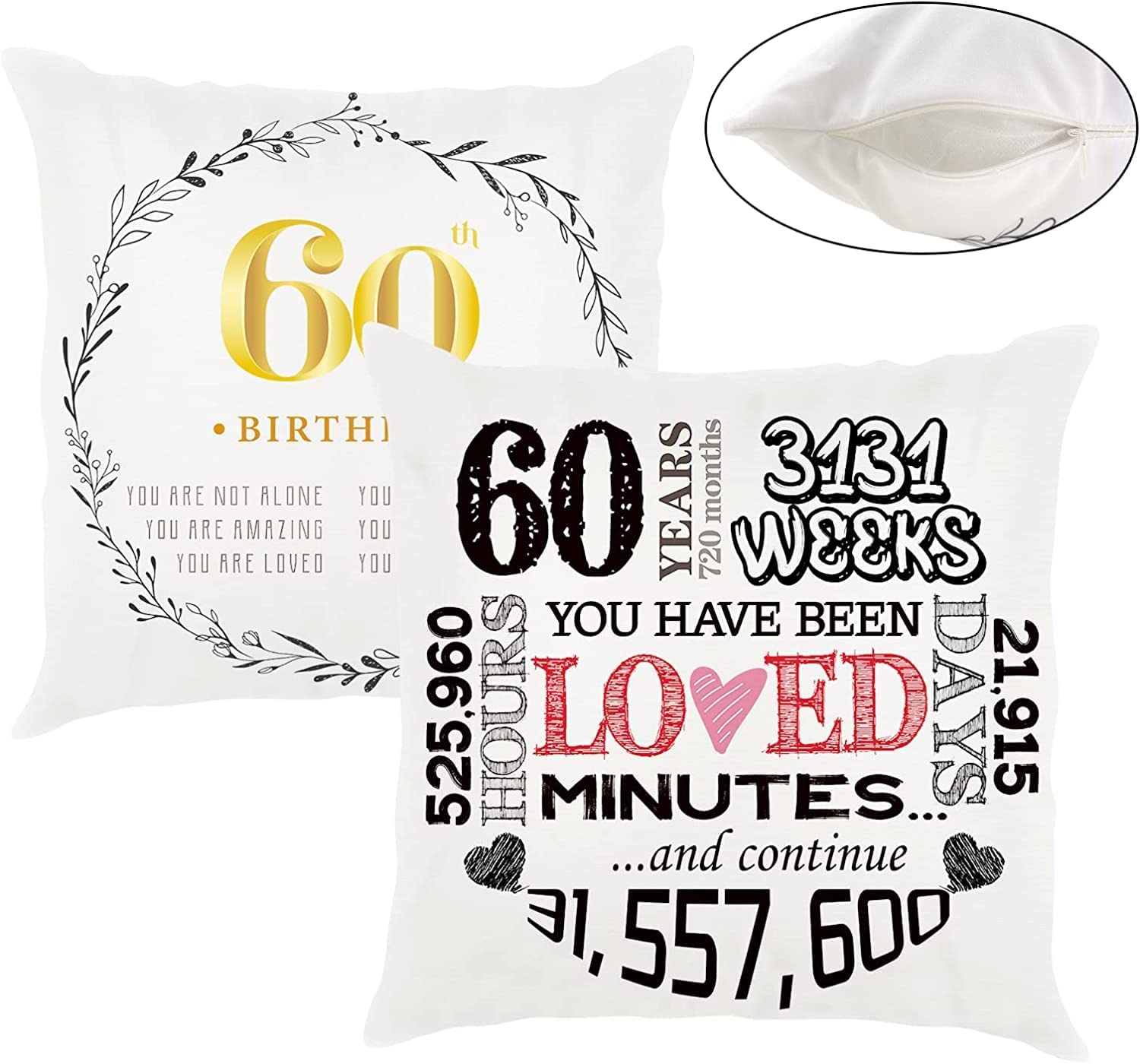 Eurep GMBH 60th Birthday Gift Cushion Cover RRP 9.99 CLEARANCE XL 4.99