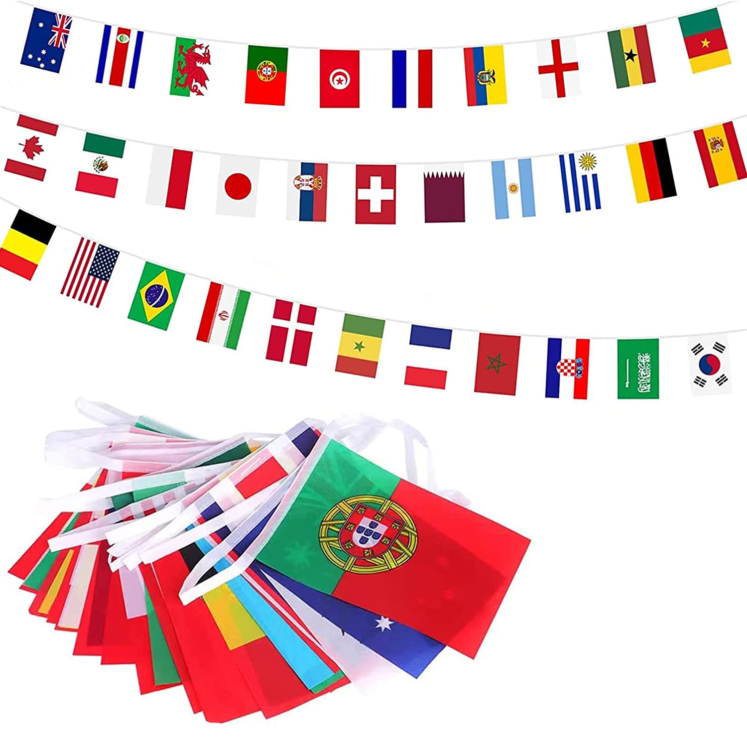 International Flags of the World String Flags Bunting Banner with 64 Country Flags RRP £7 CLEARANCE XL £1.99